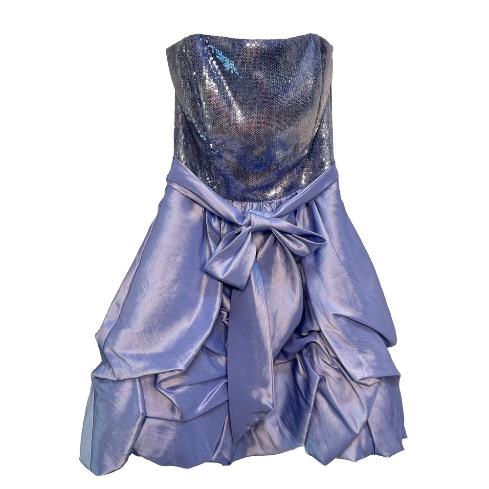 Vintage 90s Gunne Sax‎ Jessica McClintock Princess  Blue Strapless Dress Size 1